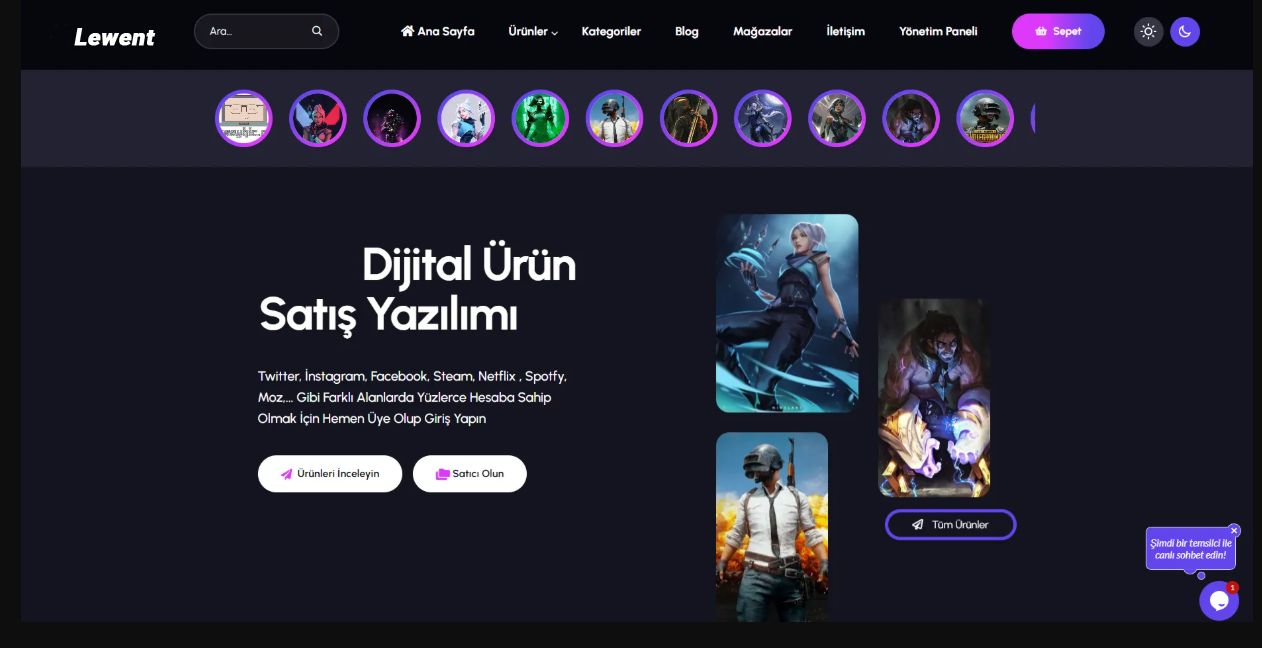 Lewent Dijital Ürün - Hesap Satış Scripti