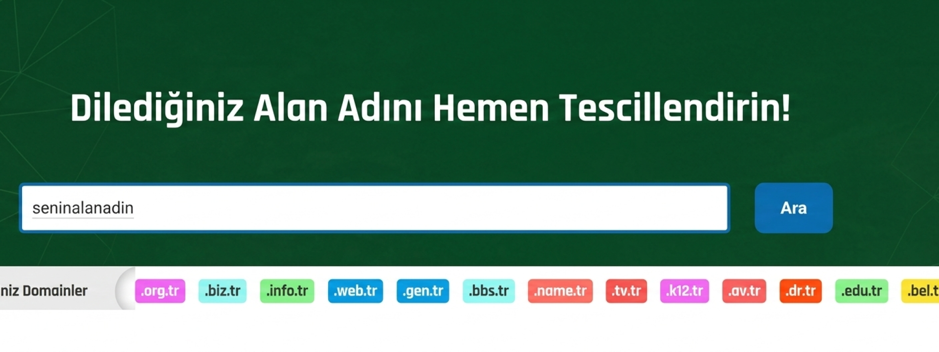 Domain Kayıt İşlemleri
